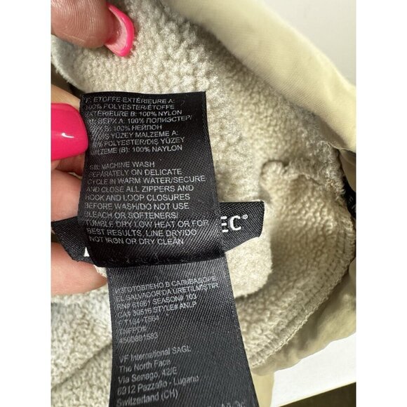 North Face Denali Fleece Jacket XXL Ivory Khaki Neutral Outdoor Cozycore Cabin - Picture 7 of 16